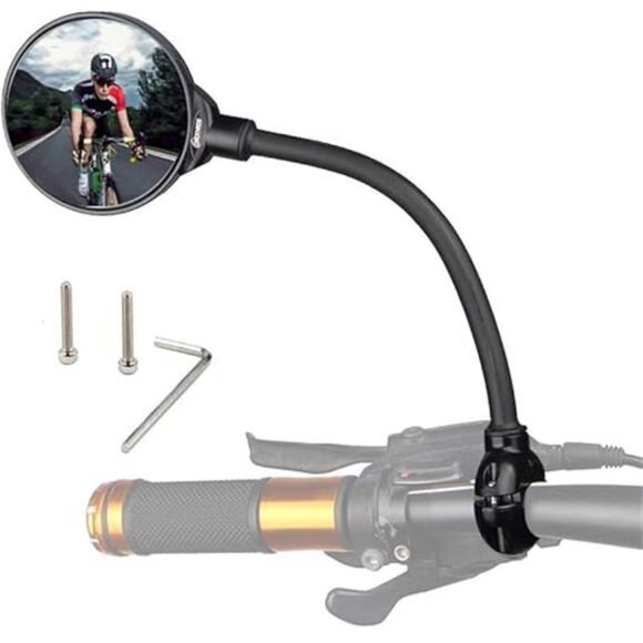Bike Mirror Rotatable & Adjustable Wide Angle Rear View Shockproof Convex Mirror - Picture 7 of 7